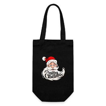 Christmas Santa Claus / Weihnachten - Geschenkbeutel für Flaschen - Schwarz - Vorne