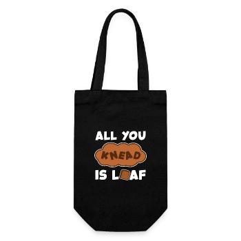 'All You Need Is Loaf' Funny Baking Design - Gift Bag for Bottles - black - Front