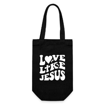 Love like Jesus - great gift for family or friend - Gift Bag for Bottles - black - Front