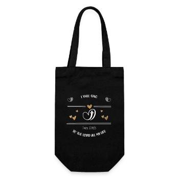 Christliches Design Ich werde dem Herrn singen - Geschenkbeutel für Flaschen - Schwarz - Vorne