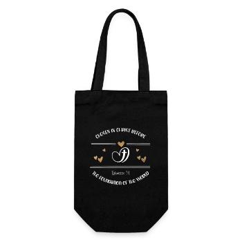 Christian Design Chosen in Christ before - Gift Bag for Bottles - black - Front