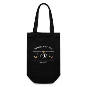 Le design chrétien triomphe dans la croix - Sac à bouteille - noir - Devant