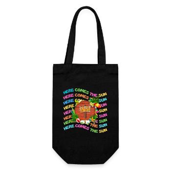 HERE COMES THE SUN BEACH - Gift Bag for Bottles - black - Front