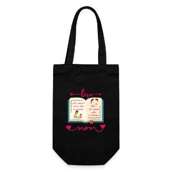 Mamas Liebe - Geschenkbeutel für Flaschen - Schwarz - Vorne