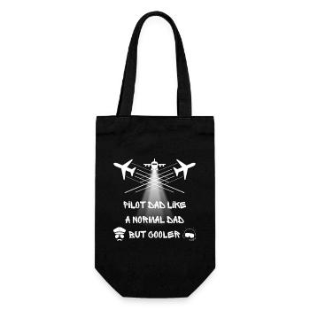 pilot dad like a normal dad but cooler - Gift Bag for Bottles - black - Front
