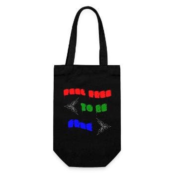 Feel free to be free - Gift Bag for Bottles - black - Front