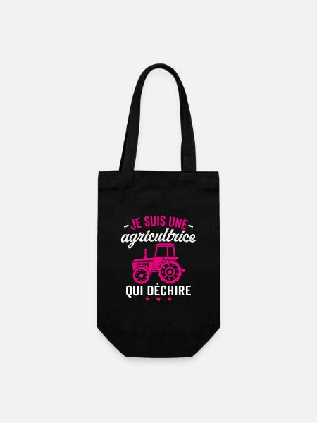 Je suis une agricultrice qui déchire - Sac à bouteille - noir