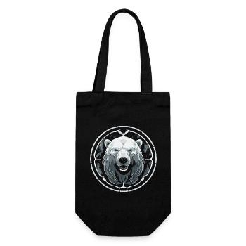Polar bear - Gift Bag for Bottles - black - Front