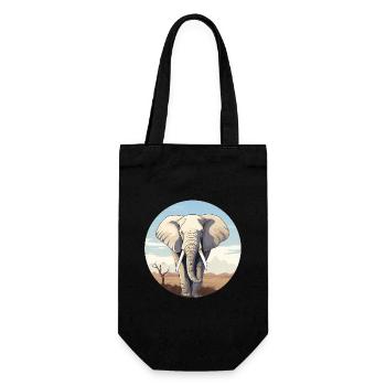 Éléphant - Sac à bouteille - noir - Devant