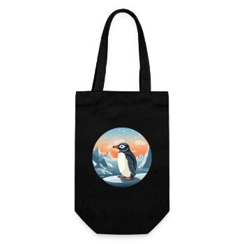Penguin - Gift Bag for Bottles - black - Front
