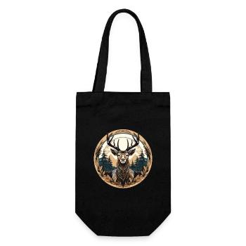 Deer - Gift Bag for Bottles - black - Front