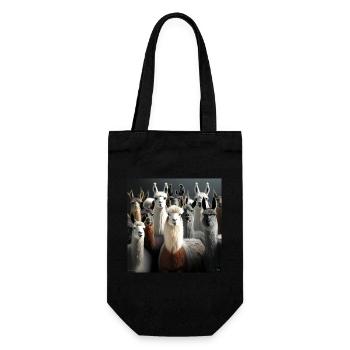 Modèle de lamas - Sac à bouteille - noir - Devant