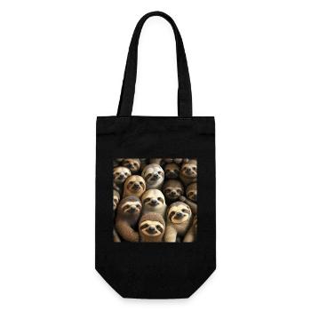 Modèle de paresseux - Sac à bouteille - noir - Devant