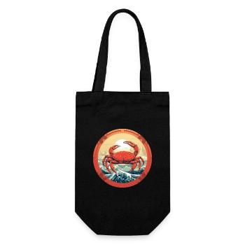 Crab - Gift Bag for Bottles - black - Front