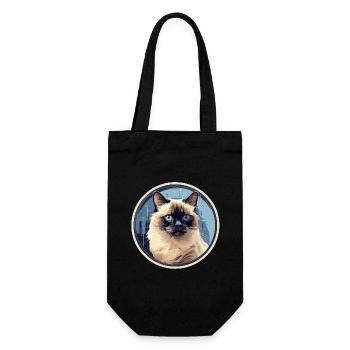 Burmese Cat - Gift Bag for Bottles - black - Front