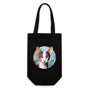Cornish Rex Katze - Geschenkbeutel für Flaschen - Schwarz - Vorne
