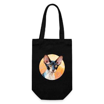 Cornish Rex Katze - Geschenkbeutel für Flaschen - Schwarz - Vorne