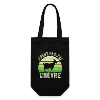 retro j'peux pas j'ai chèvre - Sac à bouteille - noir - Devant
