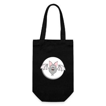 MOND - FLEDERMAUS - TIER - HALLOWEEN - Geschenkbeutel für Flaschen - Schwarz - Vorne