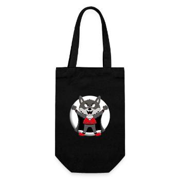 WERWOLF - WOLF - MOND - VAMPIR - HALLOWEEN - Geschenkbeutel für Flaschen - Schwarz - Vorne