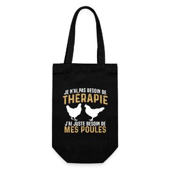 j'ai juste besoin de mes poules - Sac à bouteille - noir - Devant