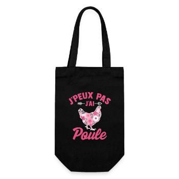 J'peux pas j'ai poule - Sac à bouteille - noir - Devant