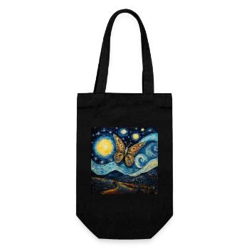 Papillon De Nuit, Van Gogh, Nuit Étoilée, Animal - Sac à bouteille - noir - Devant