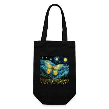 Papillon De Nuit, Van Gogh, Nuit Étoilée, Animal - Sac à bouteille - noir - Devant