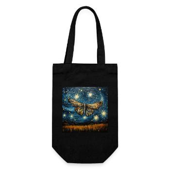 Papillon De Nuit, Van Gogh, Nuit Étoilée, Animal - Sac à bouteille - noir - Devant