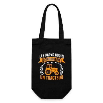 Les Papys Cools Conduisent Un Tracteur - Sac à bouteille - noir - Devant