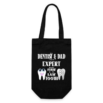 Dentiste papa dentiste papa cadeau - Sac à bouteille - noir - Devant