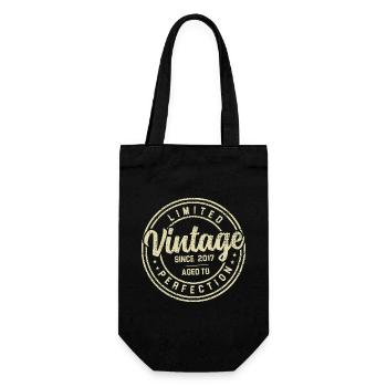 Vintage 2017 Birthday Gift 2017 - Gift Bag for Bottles - black - Front