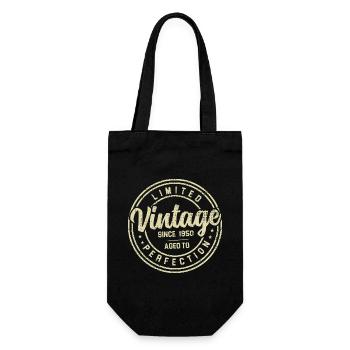 Vintage, 1950er, 1950er, Geburtstagsgeschenk - Geschenkbeutel für Flaschen - Schwarz - Vorne