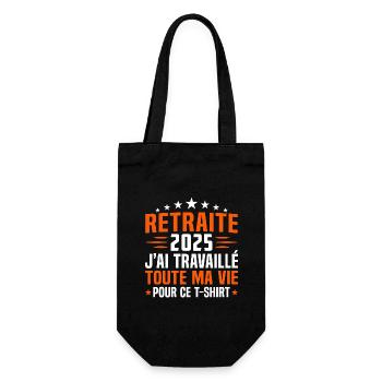 Retraité en 2025 cadeau retraité 2025 - Sac à bouteille - noir - Devant