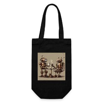 Robocoffee time - Gift Bag for Bottles - black - Front