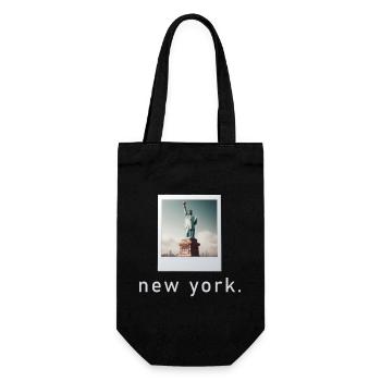 Statue de la Liberté New York rétro Photo - Sac à bouteille - noir - Devant