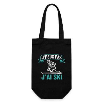 J'Peux Pas J'ai Ski Humour Cadeau Ski Alpin Sport - Sac à bouteille - noir - Devant