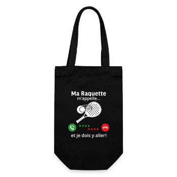 Ma Raquette m'appelle et je dois y aller - Sac à bouteille - noir - Devant