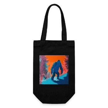 BigFoot, big foot, sasquatch - Gift Bag for Bottles - black - Front