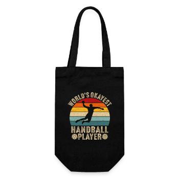 Der beste Handballspieler der Welt - Geschenkbeutel für Flaschen - Schwarz - Vorne