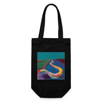 Snake, Colorful, Animal, Gift, Gift Idea - Gift Bag for Bottles - black - Front
