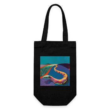 Snake, Colorful, Animal, Gift, Gift Idea - Gift Bag for Bottles - black - Front