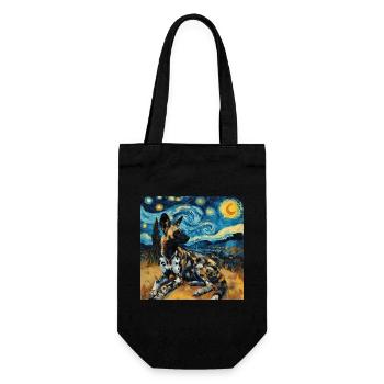 Hyène, Van Gogh, Nuit étoilée - Sac à bouteille - noir - Devant