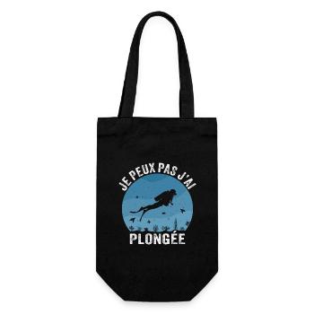 Cadeau de plongée Je Peux Pas J'ai Plongée - Sac à bouteille - noir - Devant