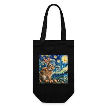 lapin de Pâques, Pâques, lapin, joyeuses Pâques, oeufs de Pâques - Sac à bouteille - noir - Devant
