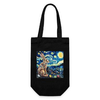 easter bunny, easter, bunny, happy easter, easter eggs - Gift Bag for Bottles - black - Front