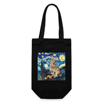 easter bunny, easter, bunny, happy easter, easter eggs - Gift Bag for Bottles - black - Front