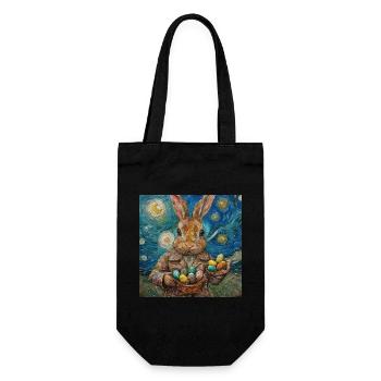 lapin de Pâques, Pâques, lapin, joyeuses Pâques, oeufs de Pâques - Sac à bouteille - noir - Devant