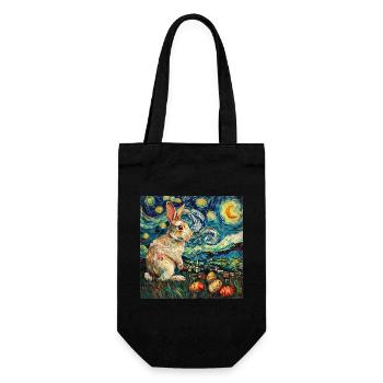 easter bunny, easter, bunny, happy easter, easter eggs - Gift Bag for Bottles - black - Front