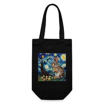 lapin de Pâques, Pâques, lapin, joyeuses Pâques, oeufs de Pâques - Sac à bouteille - noir - Devant